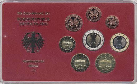 Евро серия Proof Германия 2004 год - Монетный двор «J» (8 монет)