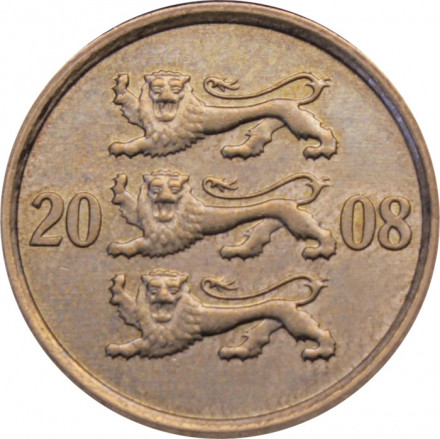 Эстония 10 сентов 2008 год