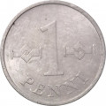 Финляндия 1 пенни 1975 год - Крест святого Иоанна