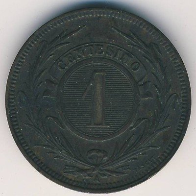Уругвай 1 чентезимо 1869 год