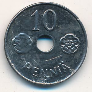 Финляндия 10 пенни 1944 год