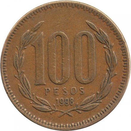 Чили 100 песо 1998 год