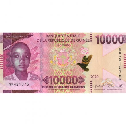 Гвинея 10000 франков 2020 год - UNC