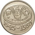 Румыния 10 леев 1995 год - 50 лет продовольственной программе - ФАО (Буква N внутри ромба справа) UNC