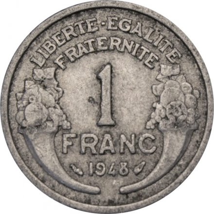 Франция 1 франк 1948 год (без отметки МД)