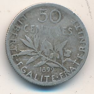 Франция 50 сантимов 1899 год