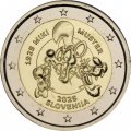 Словения 2 евро 2025 год - 100 лет со дня рождения Мики Мустера