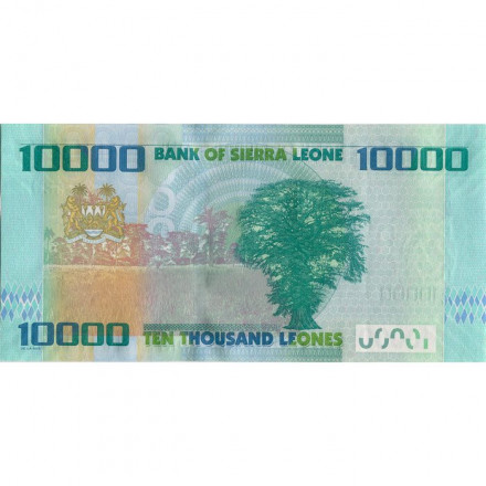 Сьерра-Леоне 10000 леоне 2013 год - Голубь, карта и флаг Сьерра-Леоне UNC
