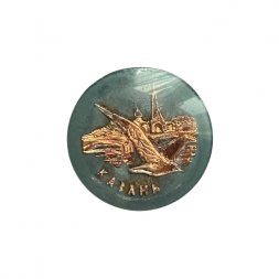 Значок Казань. Чайка. Кремль (синий)