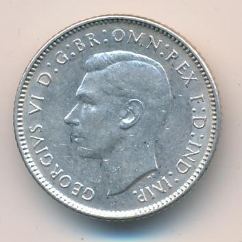 Австралия 6 пенсов 1942 год (D)