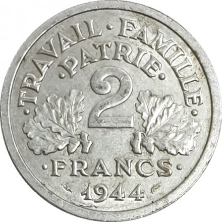 Франция 2 франка 1944 год (B)