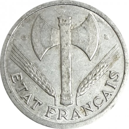 Франция 2 франка 1944 год (B)