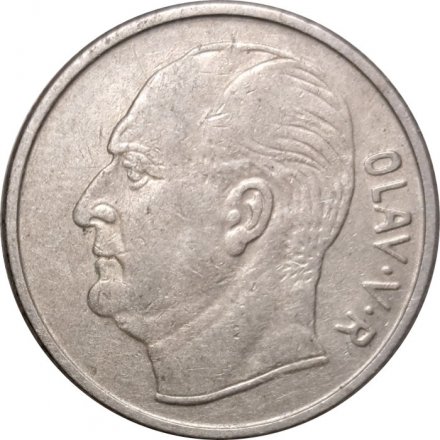 Норвегия 1 крона 1965 год - Улаф V. Лошадь