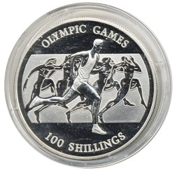Монета Сомали 100 шиллингов 2001 год - Олимпийские игры