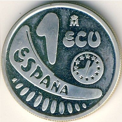 Испания 1 экю 1989 год
