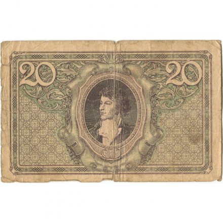 Польша 20 марок 1919 год - Тадеуш Костюшко - VG