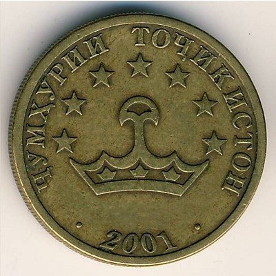 Таджикистан 50 дирам 2001 год