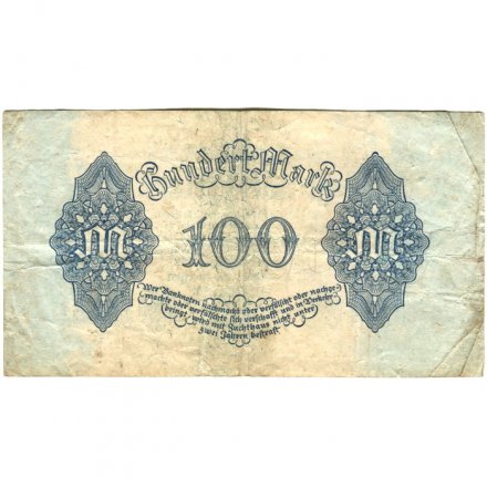 Веймарская Республика 100 марок 1922 год - F