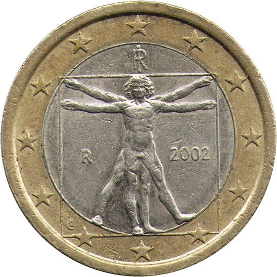 Монета 1 евро 2002 года. Монета 1 евро 2002 года