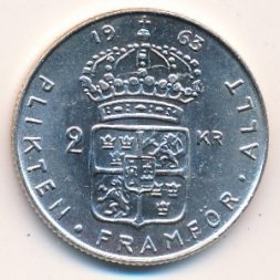 Швеция 2 кроны 1963 год