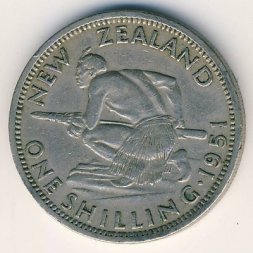 Новая Зеландия 1 шиллинг 1951 год