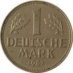 ФРГ 1 марка 1967 год (D)