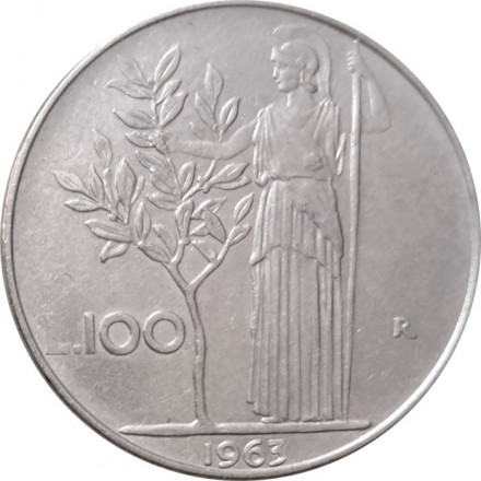 Италия 100 лир 1963 год