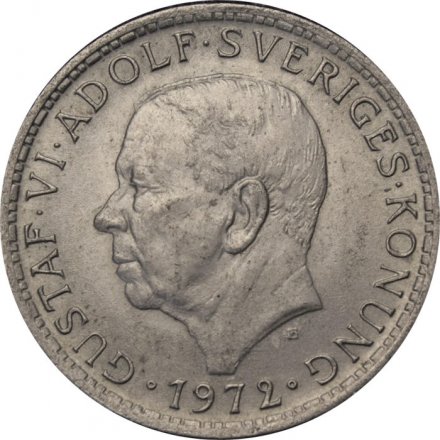 Швеция 5 крон 1972 год - Король Густав VI Адольф