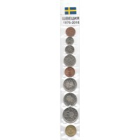 Набор из 9 монет Швеция 1976-2016 год