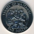 Новая Зеландия 1 доллар 1990 год - 150 лет подписанию Договора Вайтанги (AU)