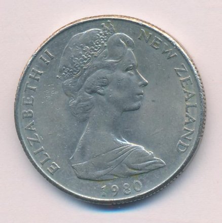 Новая Зеландия 50 центов 1980 год - Парусник «ENDEAVOUR»
