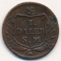 Швеция 1 далер 1717 год