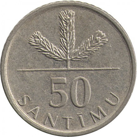 Латвия 50 сантимов 2009 год