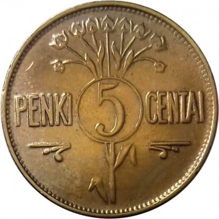 Литва 5 центов 1925 год