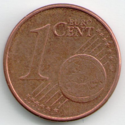 Германия 1 евроцент 2008 год (J)