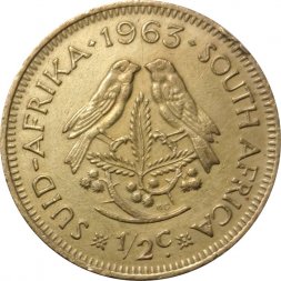 ЮАР 1/2 цента 1963 год