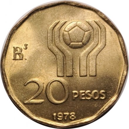 Аргентина 20 песо 1978 год - ЧМ по футболу 1978