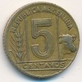 Аргентина 5 сентаво 1945 год
