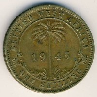 Британская Западная Африка 1 шиллинг 1945 год
