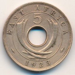 Восточная Африка 5 центов 1923 год