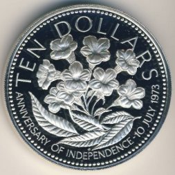 Багамские острова 10 долларов 1976 год
