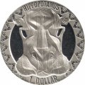 Сьерра-Леоне 1 доллар 2022 год - Дикая пятерка - Бегемот (Гиппопотам)
