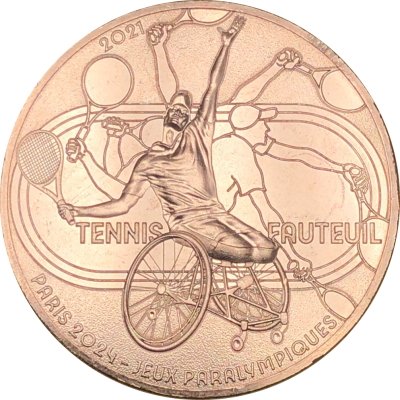 Франция 1/4 евро 2021 год - XVII летние Паралимпийские игры, Париж 2024. Теннис
