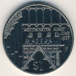 Монета Фиджи 1 доллар 2002 год