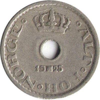 Норвегия 10 эре 1925 год - Король Хокон VII