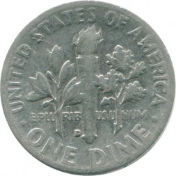 США 1 дайм (10 центов) 1947 год - Рузвельт (D)
