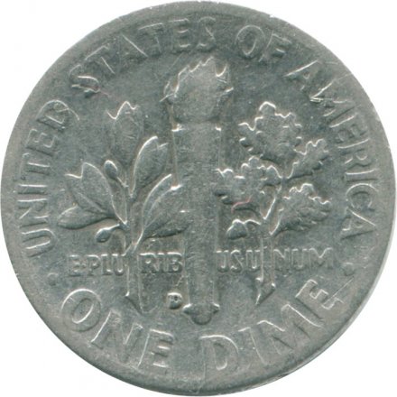 США 1 дайм (10 центов) 1947 год - Рузвельт (D)
