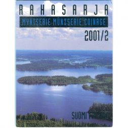 Набор из 5 монет и жетона Финляндия 2001 год. Последний год чеканки марки (в буклете)