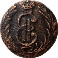 Полушка 1771 год КМ, сибирская монета, Екатерина II (1762 - 1796) - XF