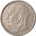 Норвегия 25 эре 1960 год - Король Улаф V. Северная синица